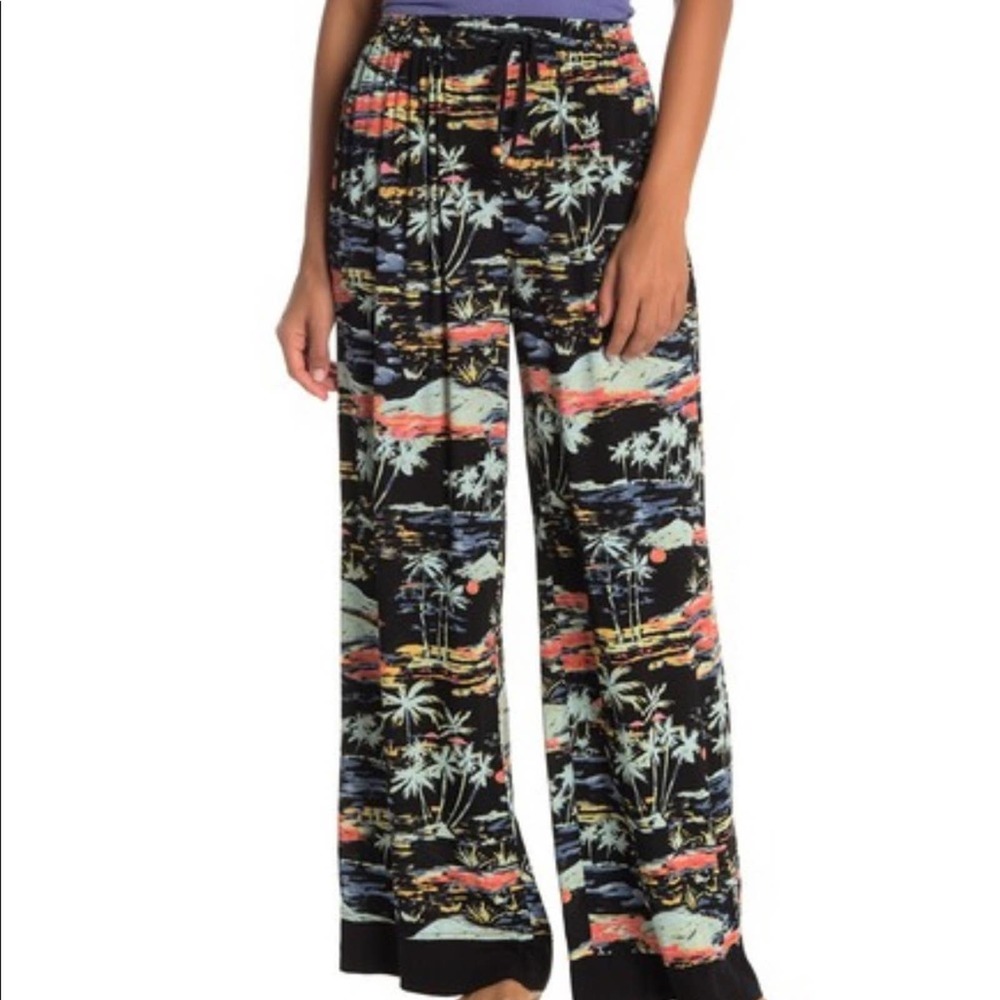 Free People Blue Lagoon Print Pants S